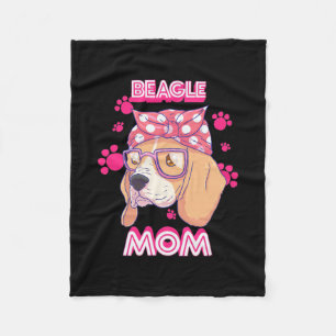 Proud Beagle Dog Mom Fleece Blanket