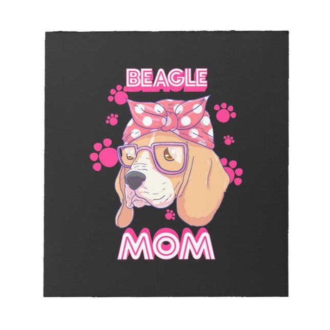 Proud Beagle Dog Mom Notepad (Front)