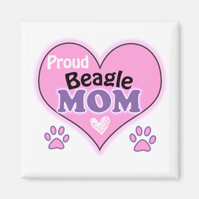 Proud Beagle mom Magnet (Front)