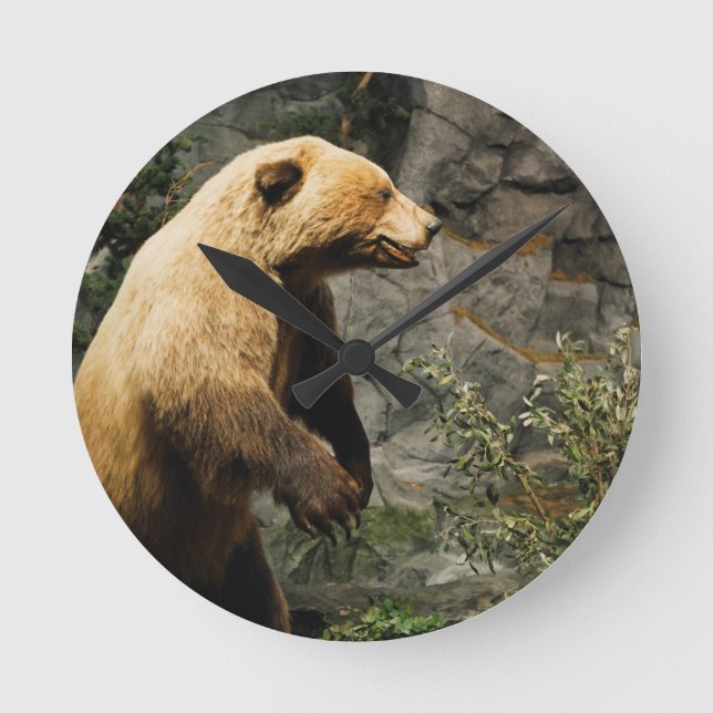 Proud Bear Round Clock (Front)