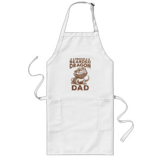Proud Bearded Dragon Dad Reptile Lover Long Apron