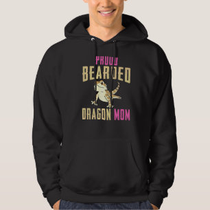 Proud Bearded Dragon Mom Reptile Lizard  Gecko Wom Hoodie