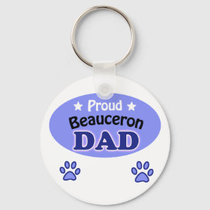 Proud Beauceron Dad Keychain