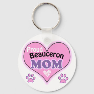 Proud Beauceron Mom Keychain