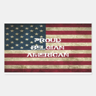 Proud Belgian American Sticker