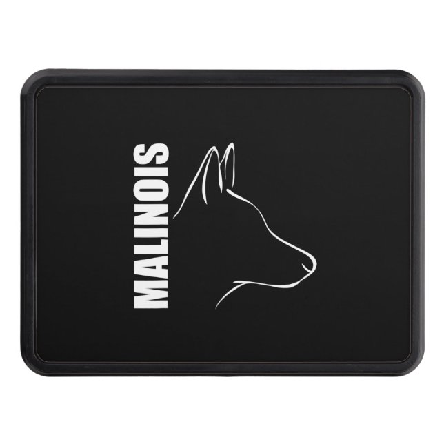 Proud Belgian Malinois profile dog TEE Shirt Trailer Hitch Cover (Front)