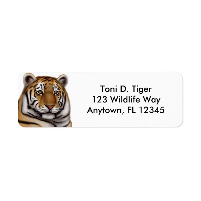 Proud Bengal Tiger Label (Front)