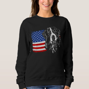 Proud Bernese Mountain Dog American Flag Patriotic Sweatshirt