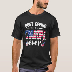 proud best effing grandpa ever US flag papa tee