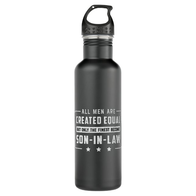 Proud Best Son In Law Son Awesome Gift Idea 710 Ml Water Bottle (Front)
