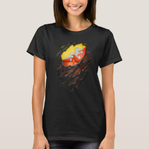 Proud Bhutanese Roots Torn Ripped Bhutan Flag T-Shirt