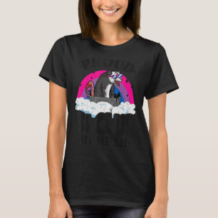 Proud Bi Club Member Opossum Bisexual Flag Rainbow T-Shirt