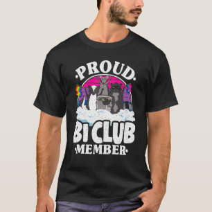 Proud Bi Club Member Opossum Raccoon Bisexual Flag T-Shirt