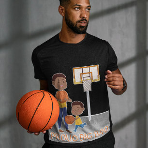 Proud Big Bro Basketball Court Men's/Teens style T-Shirt