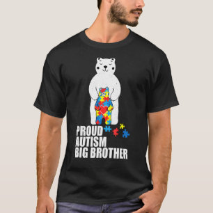 Proud Big Brother Bear Autism Awareness  Autistic T-Shirt