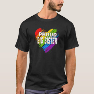 Proud Big Sister Lgbt Rainbow Gay Pride  Women's D T-Shirt