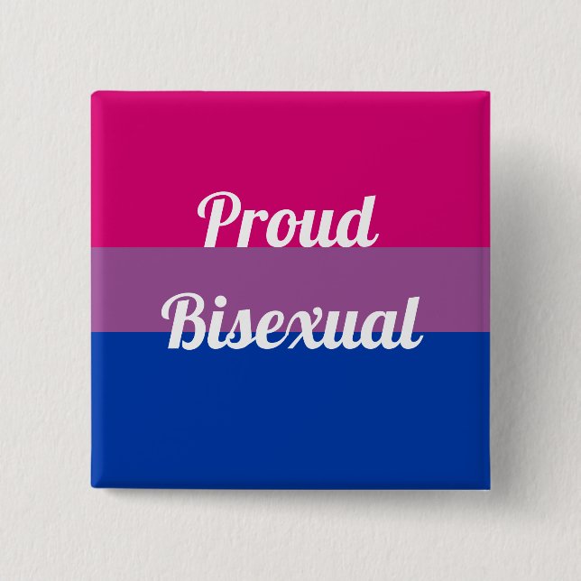 Proud Bisexual | Bisexual Pride  2 Inch Square Button (Front)