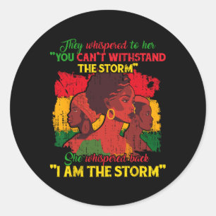 Proud Black African American Ladies Black History Classic Round Sticker