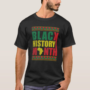 Proud Black African American Melanin Pride Black H T-Shirt