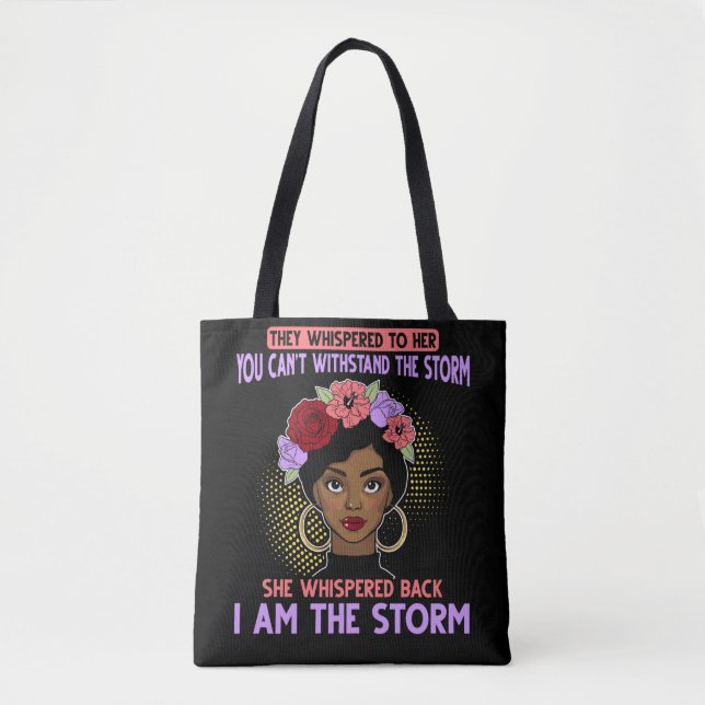 Proud Black Girl African American Heritage Tote Bag (Front)