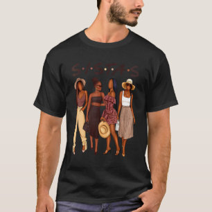 Proud Black Sistas Queen Afro African American Wom T-Shirt