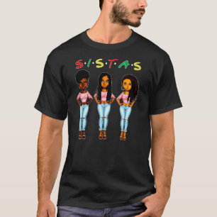 Proud Black Sistas Queen Melanin African American T-Shirt