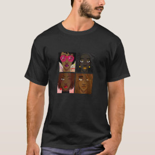 Proud Black Sistas Queen Melanin Afro African Amer T-Shirt