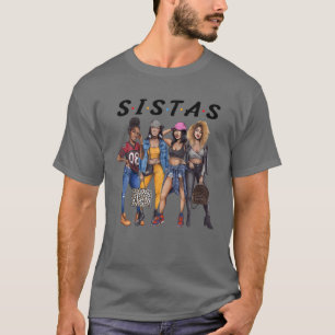 Proud Black Sistas Queen Melanin Afro African Amer T-Shirt