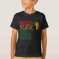 Proud Black Social Studies Teacher afro american J