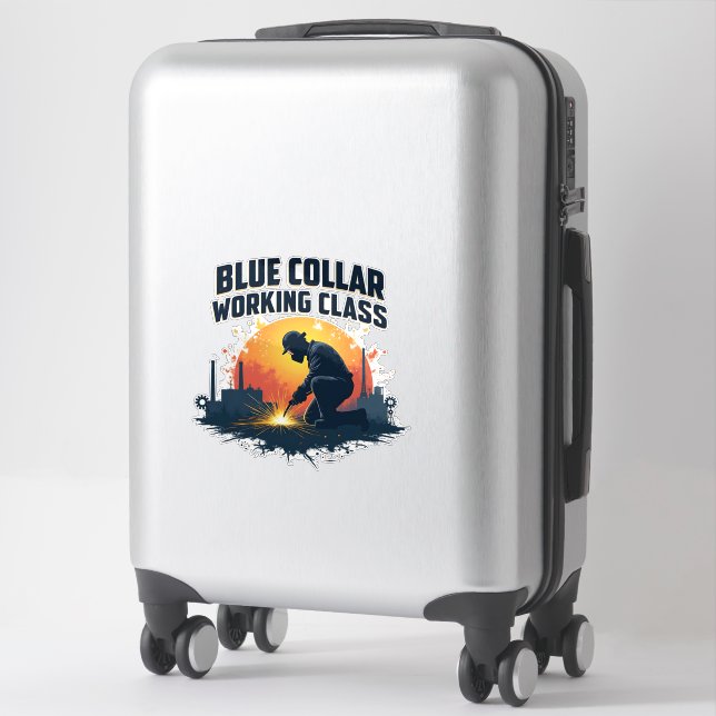 Proud Blue Collar Working Class Welding Shirt (Suitcase)