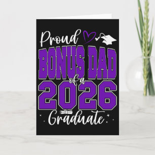 Proud Bonus Dad Of A Cl Of 2026 Graduate Graduatio Card