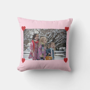 Proud Bonus Mom Stepmom Photo Mother's Day Bday Throw Pillow