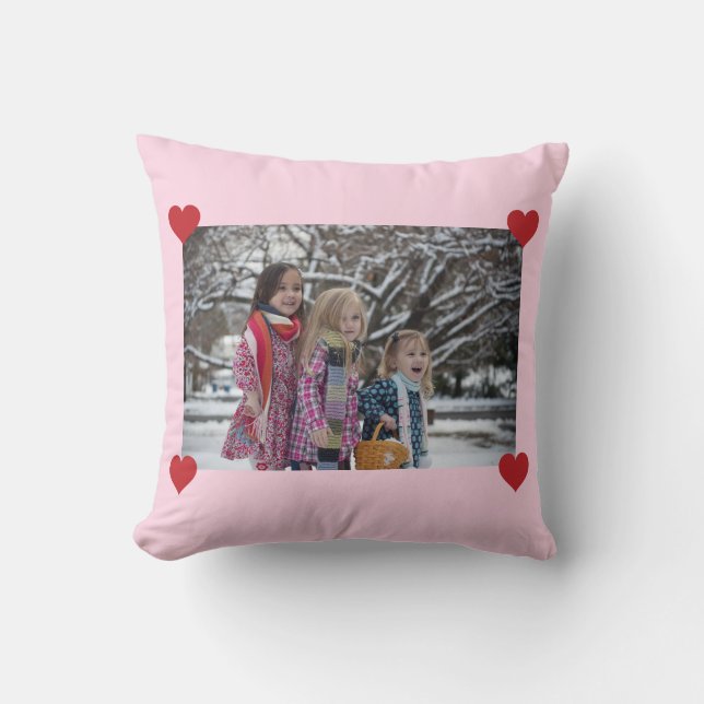 Proud Bonus Mom Stepmom Photo Mother's Day Bday Throw Pillow (Front)