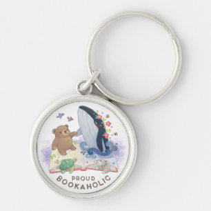 Proud Bookaholic: Magic of Books Illustration Keychain