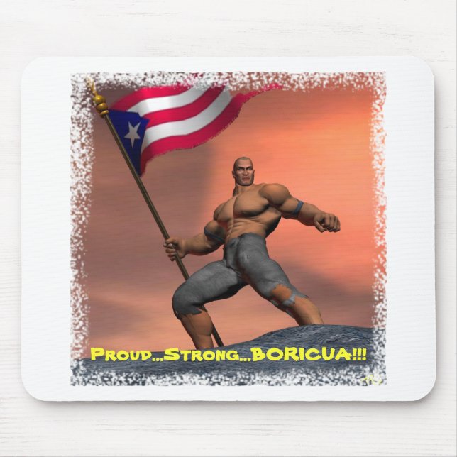 Proud Boricua!!! Mouse Pad (Front)