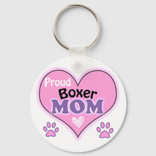 Proud Boxer Mom Keychain