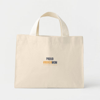 Proud boxer mom mini tote bag