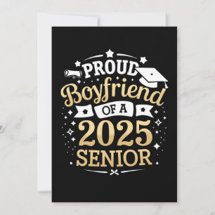 Proud Boyfriend Of A 2025 Graduate Graduation Invitation
