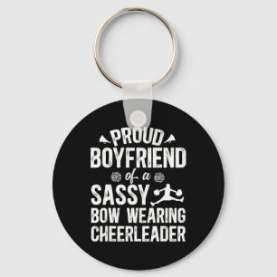 Proud Boyfriend Of A Cheerleader Boyfriend Cheer B Keychain