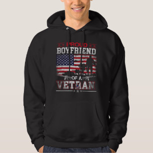 Proud Boyfriend Of A Veteran USA Flag Military Vet Hoodie