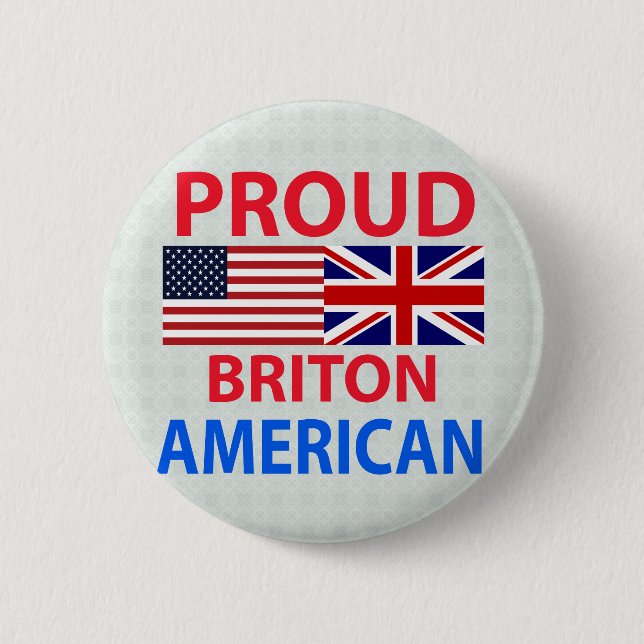 Proud Briton American 2 Inch Round Button (Front)
