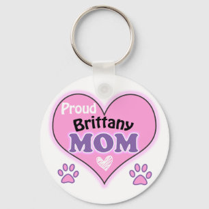 Proud Brittany Mom Keychain