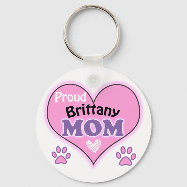 Proud Brittany Mom Keychain (Front)