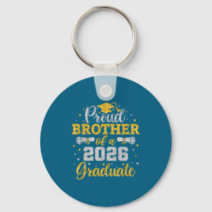 Proud Brother 2026 Senior Graduate Keychain