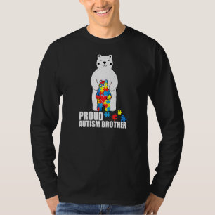 Proud Brother Bear Autism Awareness Puzzle Piece F T-Shirt