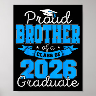 Proud Brother Class 2026 Graduate Illustration Poster