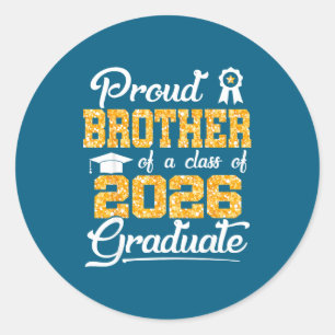 Proud Brother Class 2026 Senior Classic Round Sticker