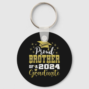 Proud Brother Of 2024 Graduate Awesome Family Coll Keychain