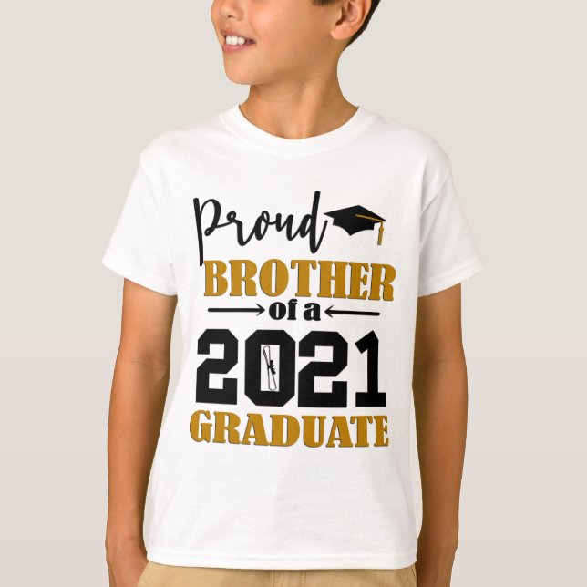 Proud Brother Of A 2021 Graduate T-Shirt (Front)
