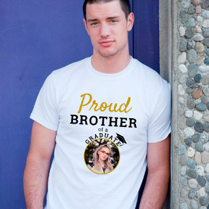Proud Brother of a Graduate Graduation Cap Photo  T-Shirt